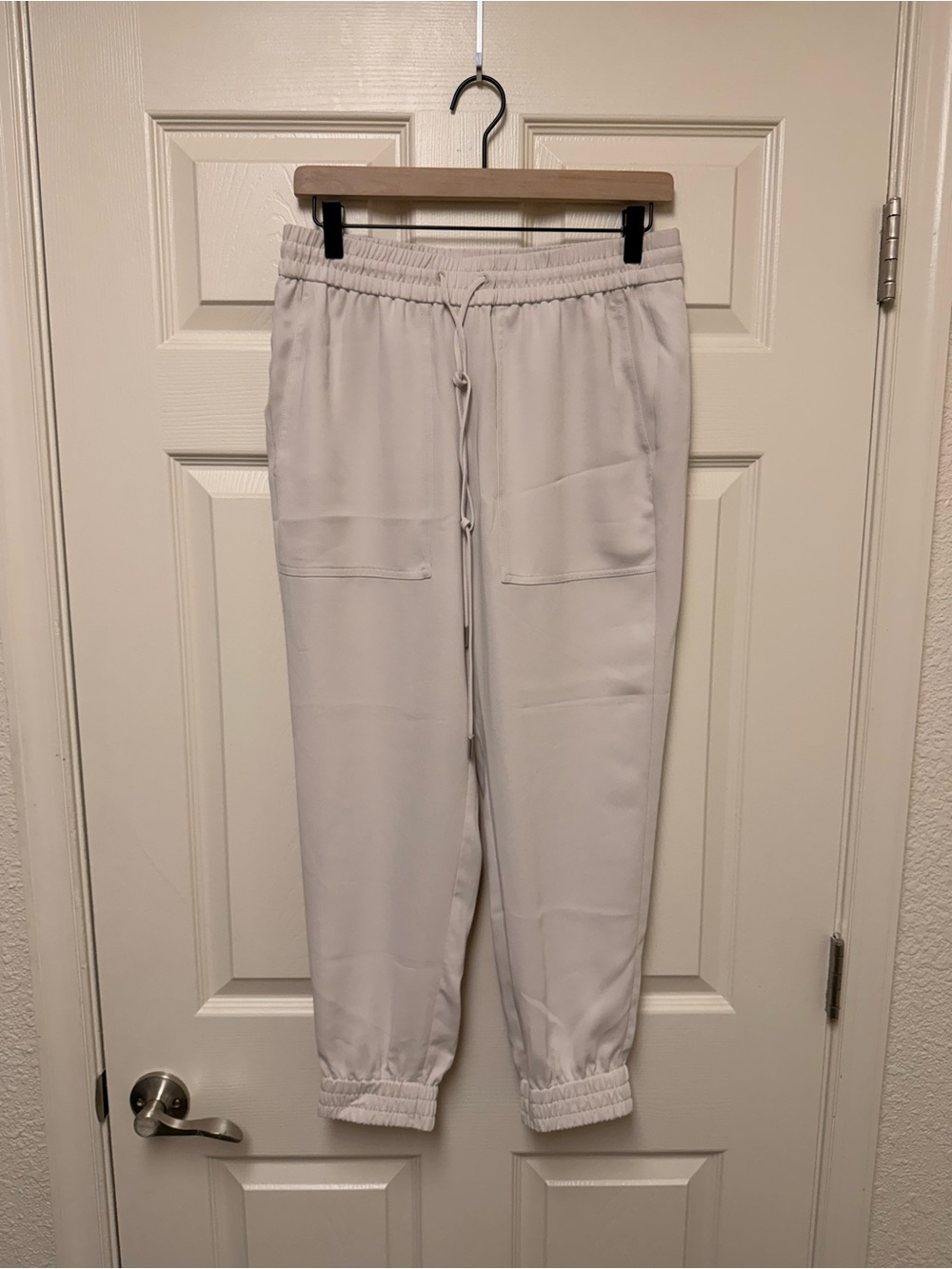 Ann Taylor Light Beige Drawstring Jogger Pants